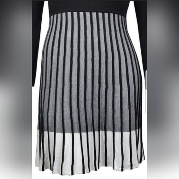 Calvin Klein, Knit, Colorblock, Pleated Bottom, Sweater Dress, Size 2X, NWOT - Picture 5 of 12